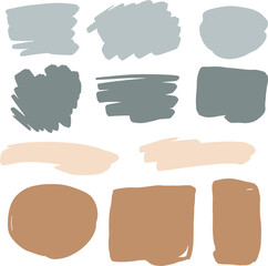 Hand Draw Stationary banner elements, vector pack