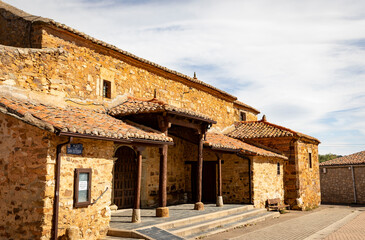 detail of the church of San Esteban in Murias de Rechivaldo, municipality of Astorga, comarca of Maragateria, province of Leon, Castile and Leon, Spain - 767364710