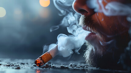 an image to be used with a blog post about the potential interaction of alpha GPC and enhanced effects of nicotine - obrazy, fototapety, plakaty