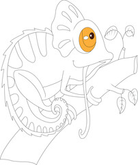 chameleon coloring page