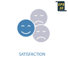 satisfaction icons  symbol vector elements for infographic web