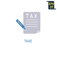 taxe reporting icons  symbol vector elements for infographic web