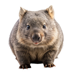 Wombat isolated on transparent background. - obrazy, fototapety, plakaty