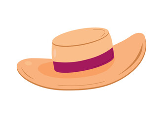 Summer hat collection vector. Cap, panama hat for women, men, sun protection.