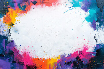 Abstract background with color splashes, white canvas with colorful splashes. Generative AI