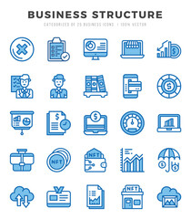 Business Structure Icon Bundle 25 Icons for Websites and Apps