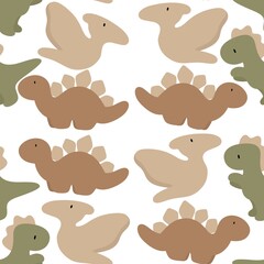 seamless pattern with dinos 