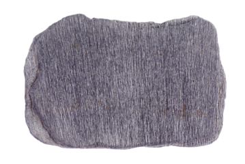 Grey gray flat stone in PNG isolated on transparent background