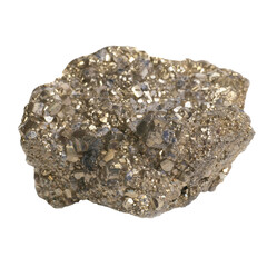 Nugget of fool gold, gold stone in PNG isolated on transparent background