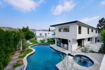 Fototapeta premium Exterior shot of a luxury home