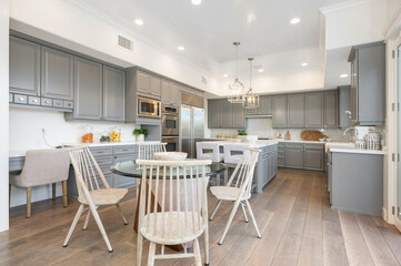 Interior shot of a kitchen of a luxury home
