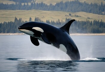 Naklejka premium A view of a Killer Whale