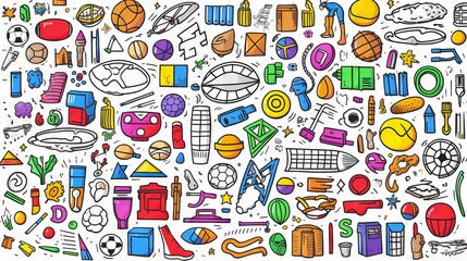 abstract background with icons of soccer balls and cyber space holograms. Concept: dedicated to summer sports and competitions and games of football and tennis. Copy space banner