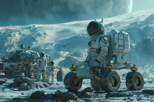 AI Robots on Alien Terrain