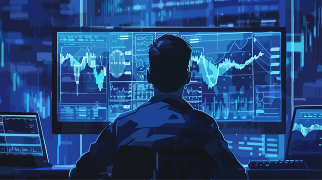 Finanzen Aktien Analyse Bildschirm Business Programmierer Software IT Wirtschaft Trading