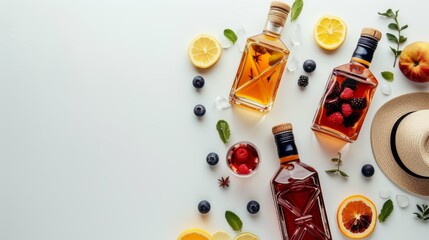 Fototapeta na wymiar fruit cocktails