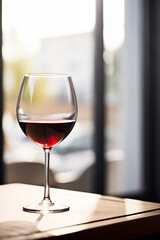 A Glass of Wine Bathed in Sunlight