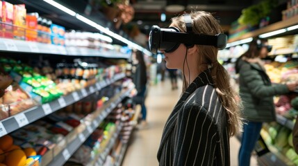 woman shopping in a supermarket