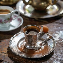 Small cup of Turkish coffee 