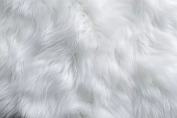 Foto op Plexiglas Panda Skin Fur Texture, Panda Fur Background, Fluffy Panda Skin Fur Texture, Animal Skin Fur Texture, Fur Background, White Fur Texture, AI Generative © Forhadx5