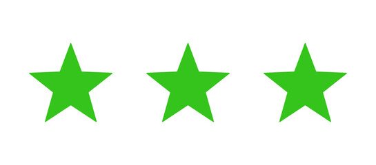 Three green stars