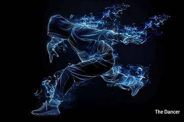 An illustration of a modern Dancer. Design of clothes, albums, notebooks. banners, postcards