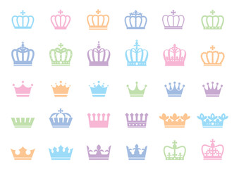 王冠・冠・クラウンのアイコンセット © tedybee