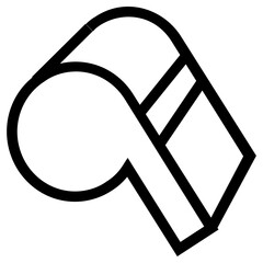 whistle icon, simple vector design