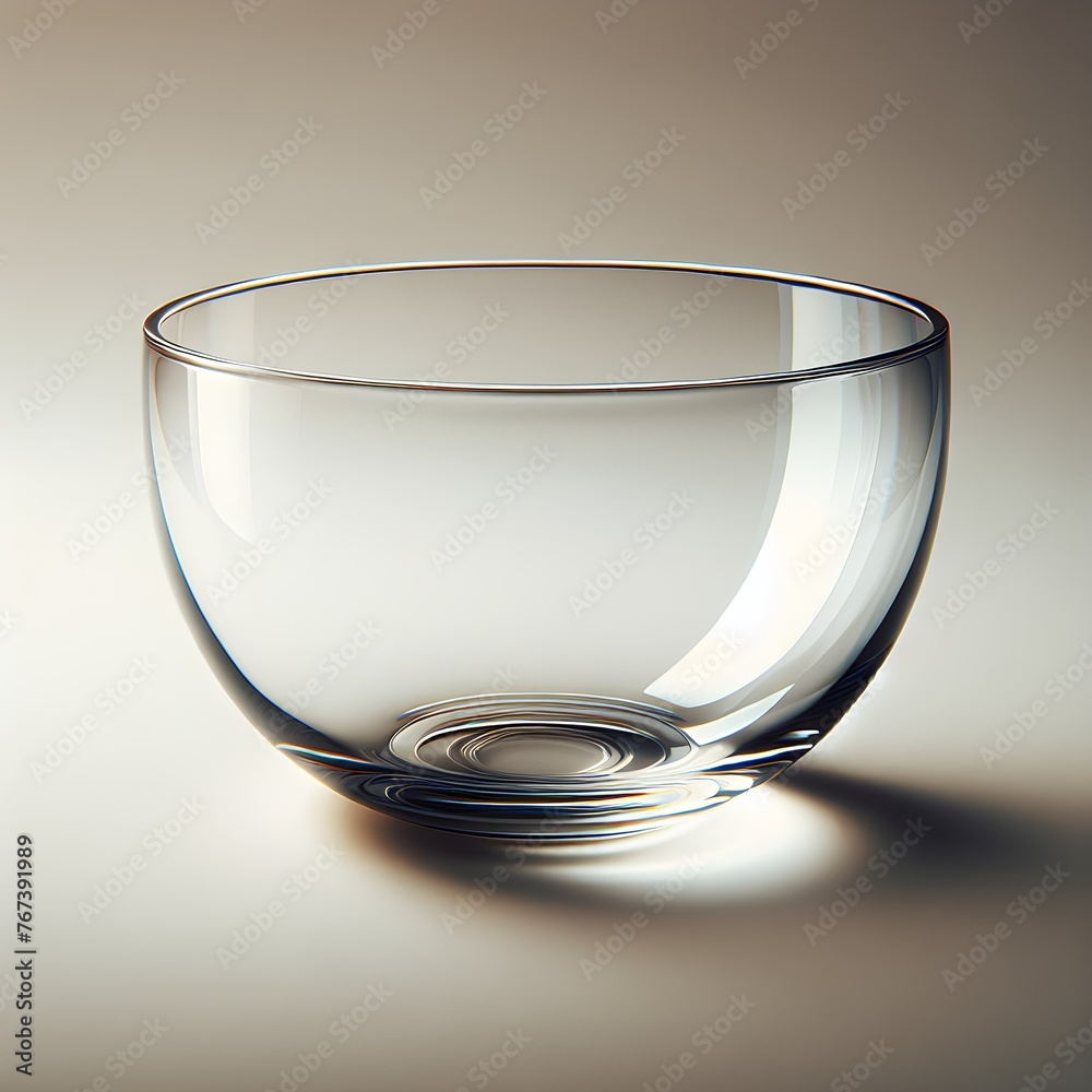 Poster crystal glass on a white background