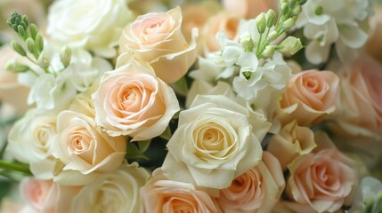 Exquisite Cream Flower Bouquet: A Stunning Display of Elegance