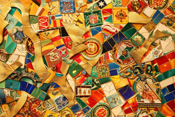 Fototapeta premium A close-up of an abstract background inspired by the rich history and culture of Spain.