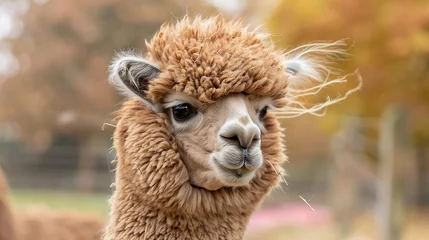 Stof per meter llama in the zoo © Faisal Ai