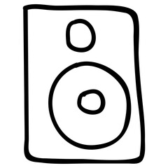 woofer icon, simple vector design