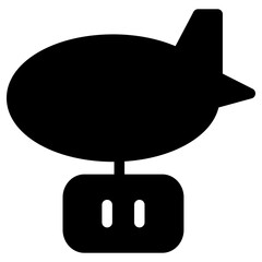 zeppelin icon, simple vector design