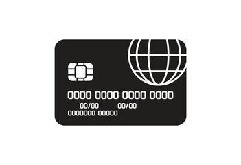 simple classic credit card icon