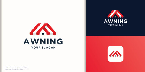 simple and modern logo awning logo design inspiration.