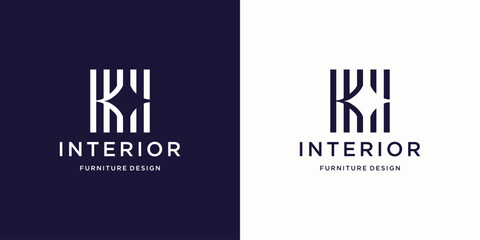 inspiration interior abstract logo in square space with spark silhouette design template. - obrazy, fototapety, plakaty