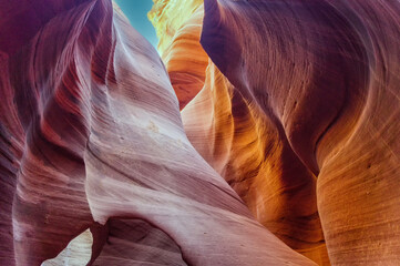 In the Lower Antelope Canyon, Navajo Reservation, near city Page,Arizona,Usa