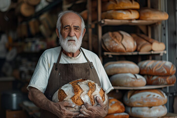 Master Baker With Golden Loaves: A Tradition of Excellence Banner