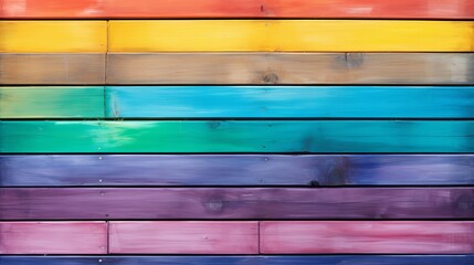 Rustic wooden wall table texture lgbt colors rainbow painting seamless pattern background