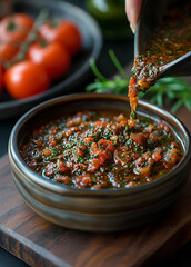 Rustic Homemade Tomato Sauce with Fresh Herbs