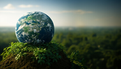 Obraz na płótnie Canvas terrestrial globe planet earth earth day background