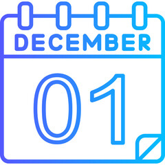 1 December Vector Icon Design