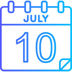 10 July Vector Icon Design