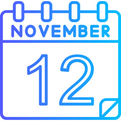 12 November Vector Icon Design