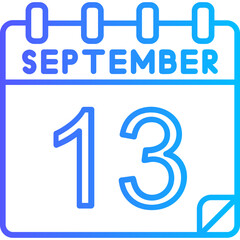 13 September Vector Icon Design