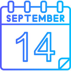 14 September Vector Icon Design