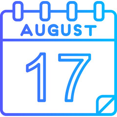 17 August Vector Icon Design