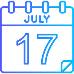 17 July Vector Icon Design