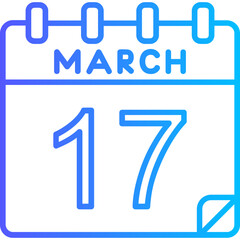 17 March Vector Icon Design
